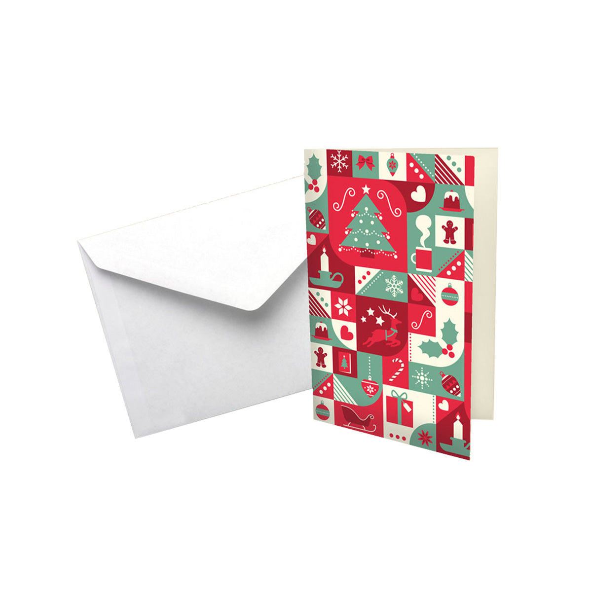 Merry Mosaic Large 3-in-1 Christmas Stocking: Stocking, Gift Mailer & Greeting Card