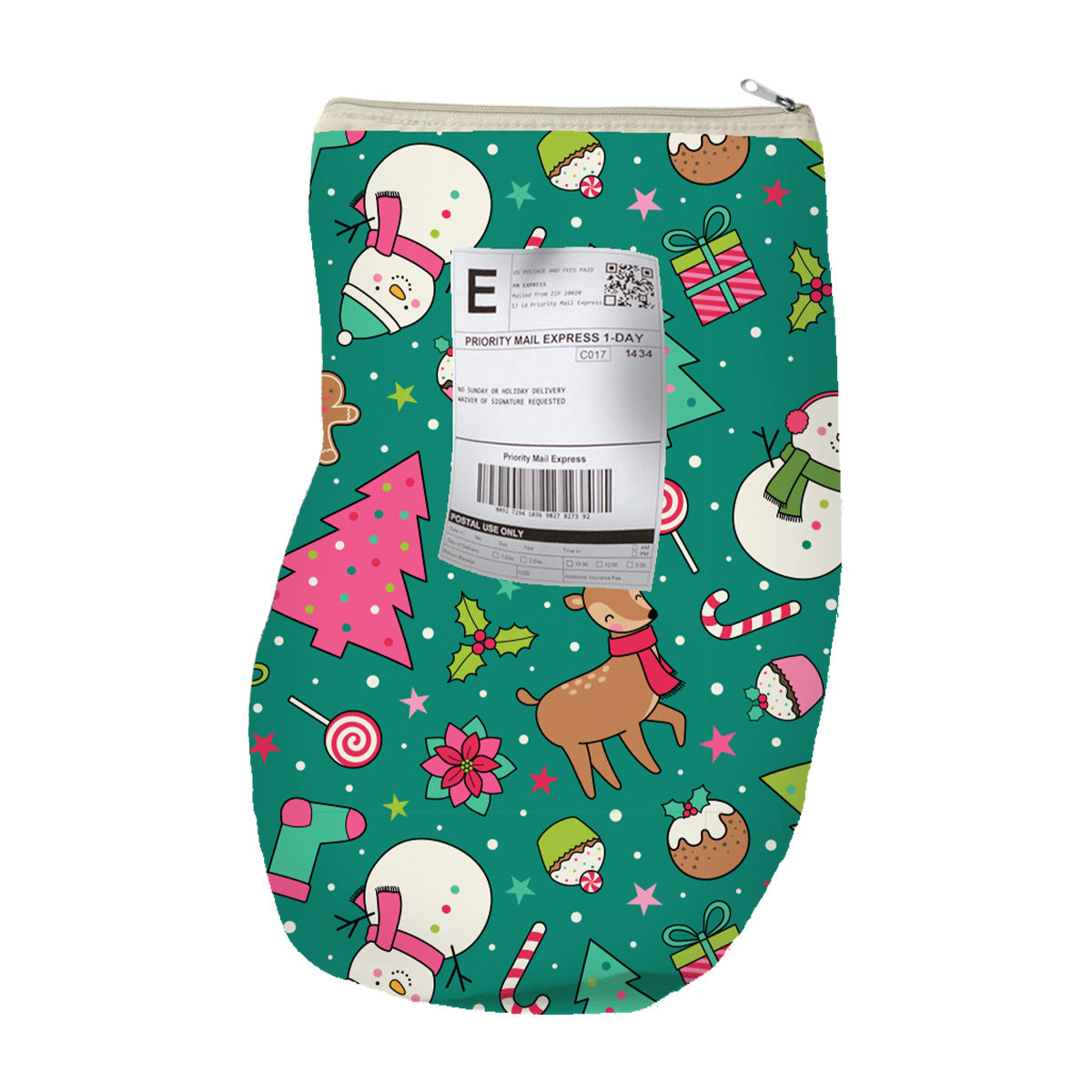 Jolly Jamboree Large 3-in-1 Christmas Stocking: Stocking, Gift Mailer & Greeting Card
