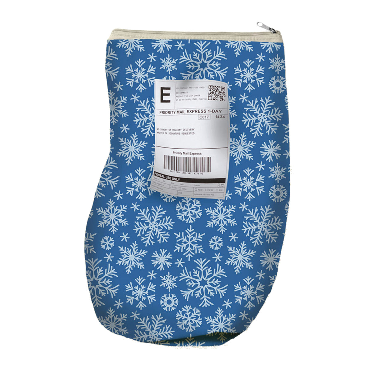 Winter Whirl Large 3-in-1 Christmas Stocking: Stocking, Gift Mailer & Greeting Card