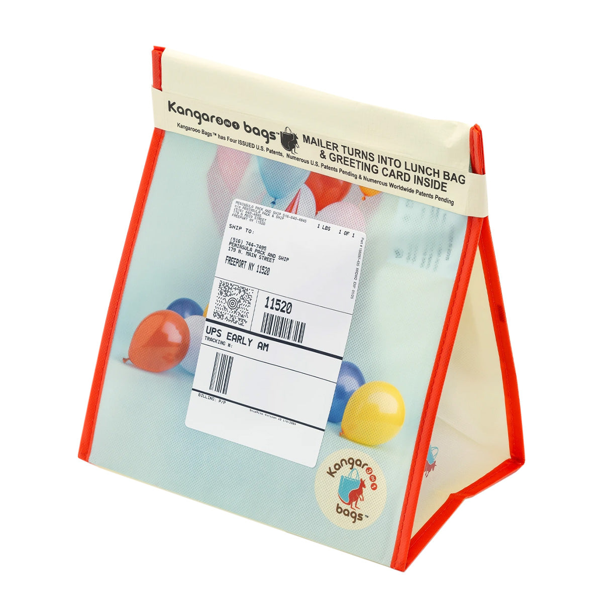 Pawty Pouch Small 3-in-1 Kangarooo Bag™: Tote Bag, Gift Mailer & Greeting Card