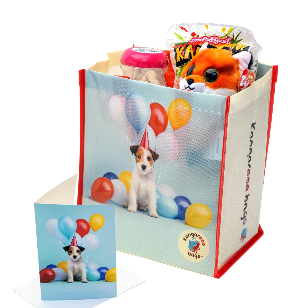 Pawty Pouch Small 3-in-1 Kangarooo Bag™: Tote Bag, Gift Mailer & Greeting Card