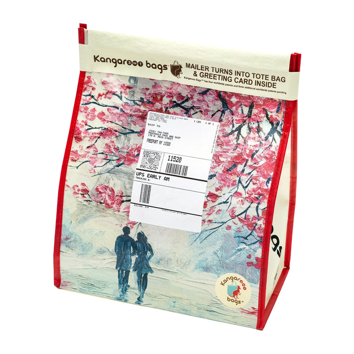 Floral Frolic Medium 3-in-1 Kangarooo Bag™: Tote Bag, Gift Mailer & Greeting Card
