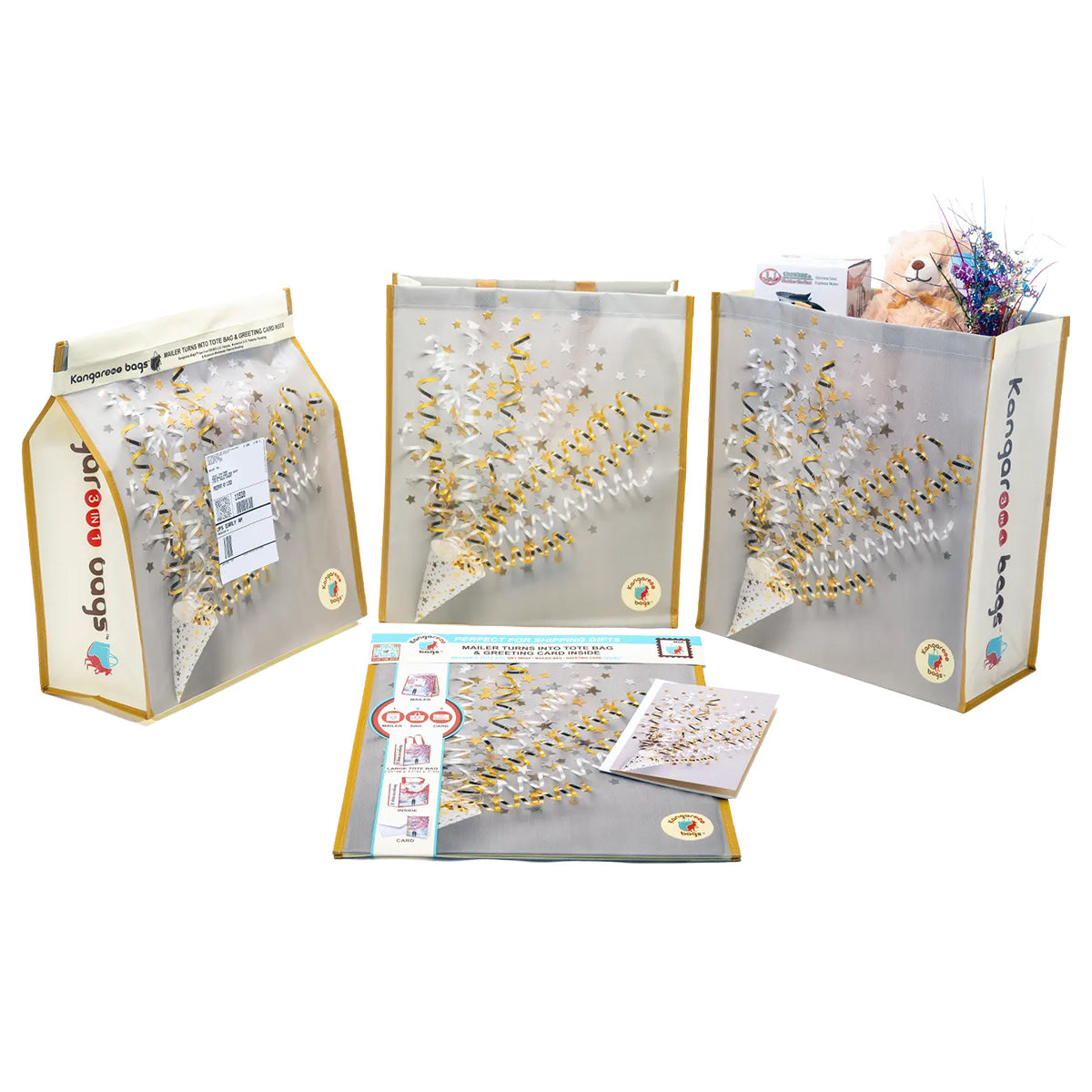 Streamer Sack Large 3-in-1 Kangarooo Bag™: Tote Bag, Gift Mailer & Greeting Card
