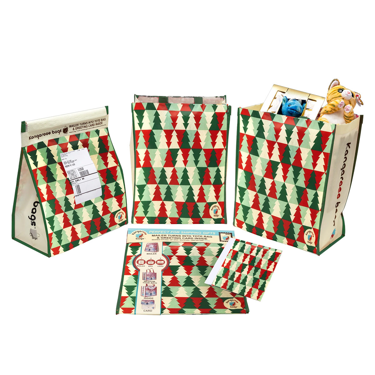 Evergreen Express Large 3-in-1 Kangarooo Bag™: Tote Bag, Gift Mailer & Greeting Card