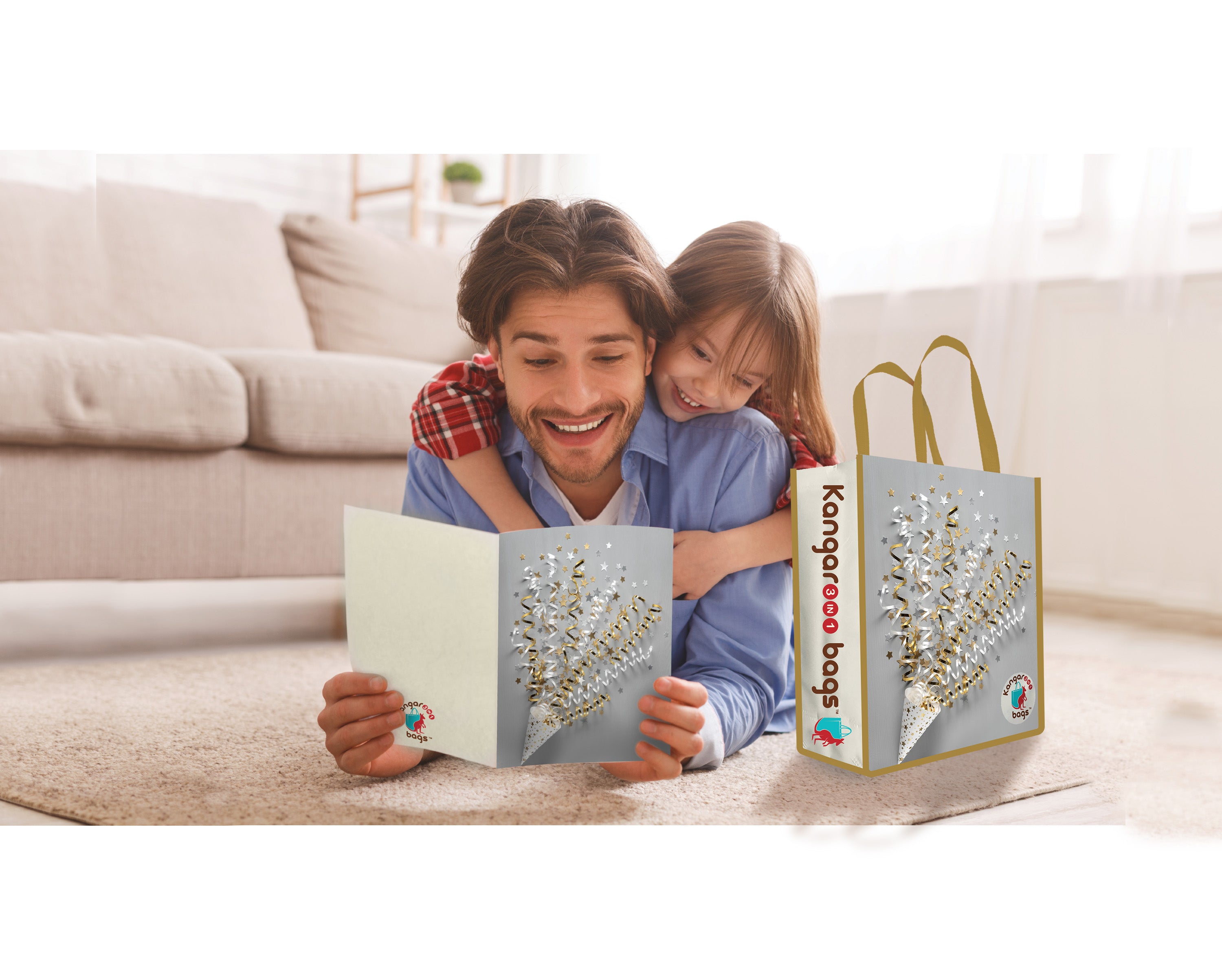 Dad & Child Celebrate Tote Bag