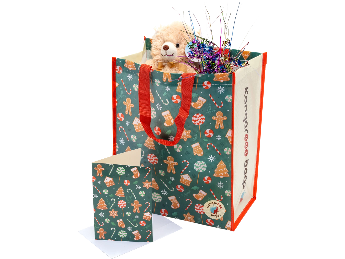 tote bag gift wrapper gingerbread