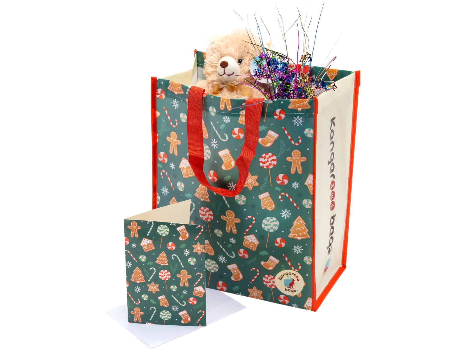 tote bag gift wrapper gingerbread