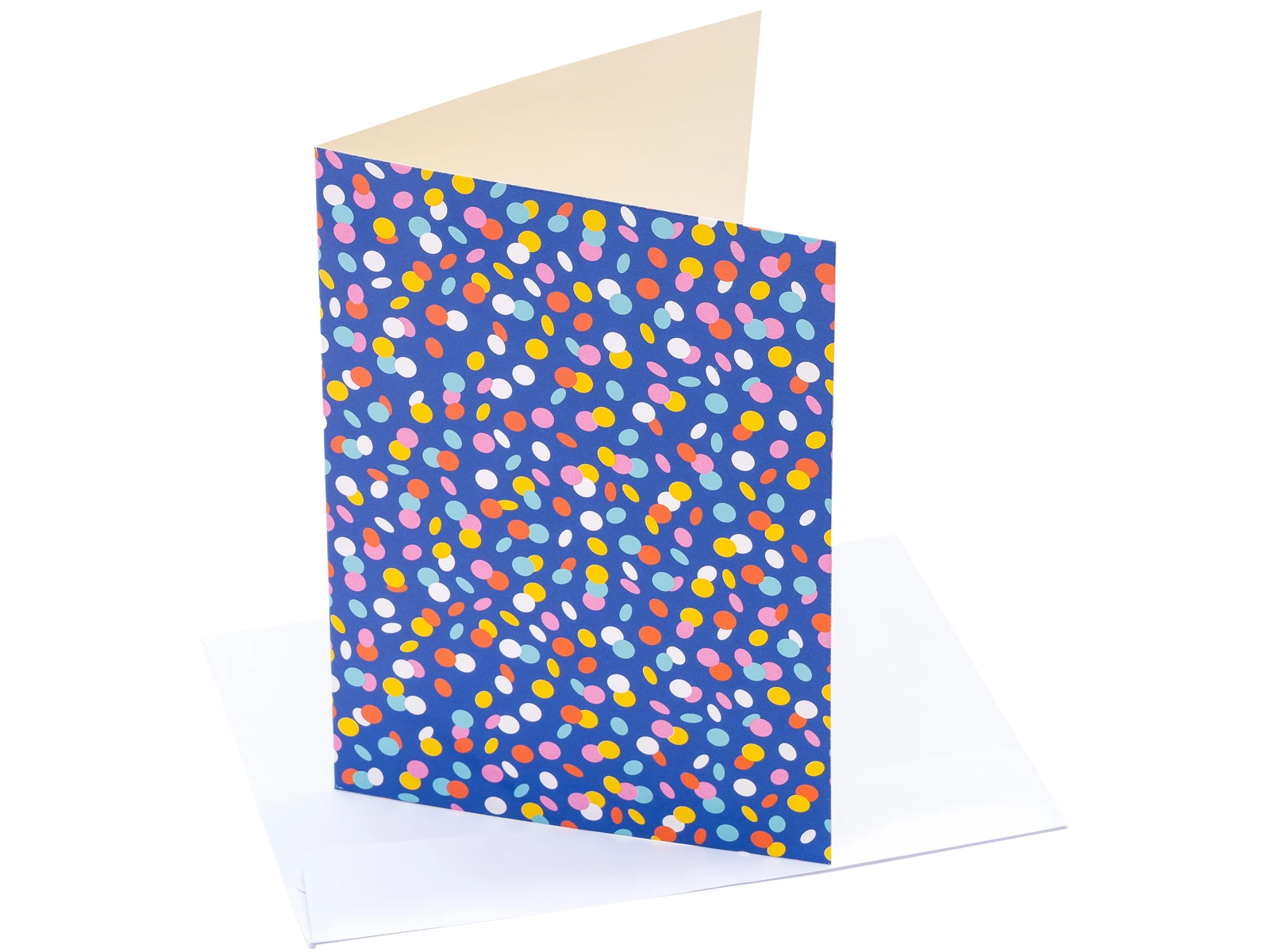 Greeting Card Blue Confetti