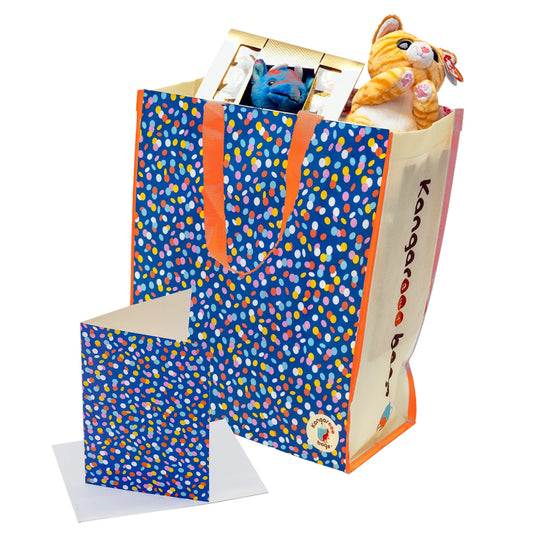 Confetti Clutch Large 3-in-1 Kangarooo Bag™: Tote Bag, Gift Mailer & Greeting Card
