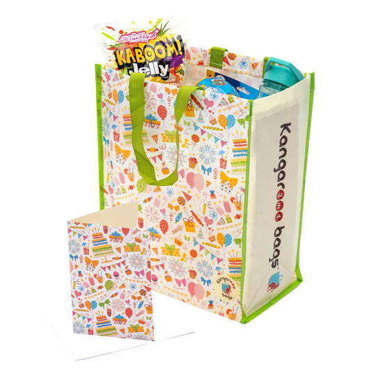 Fiesta Flash Medium 3-in-1 Kangarooo Bag™: Tote Bag, Gift Mailer & Greeting Card