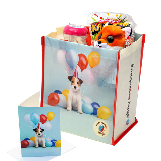 Pawty Pouch Small 3-in-1 Kangarooo Bag™: Tote Bag, Gift Mailer & Greeting Card