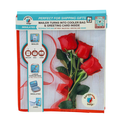 Floral Freeze 3-in-1 Insulated Kangarooo Bag™: Cooler Bag, Gift Mailer & Greeting Card