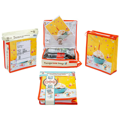 Cupcake Caddy 3-in-1 Insulated Kangarooo Bag™: Cooler Bag, Gift Mailer & Greeting Card