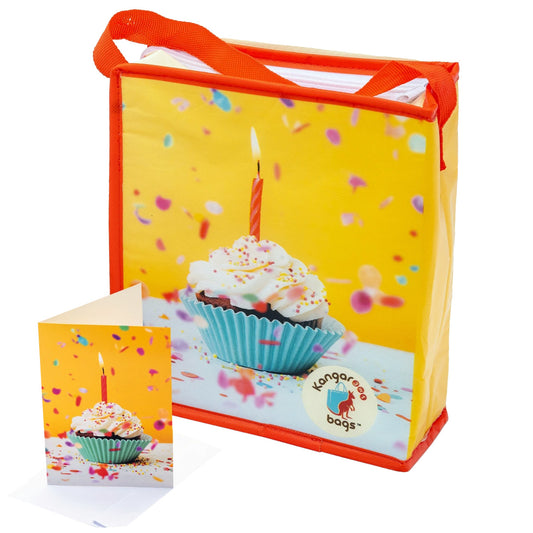 Cupcake Caddy 3-in-1 Insulated Kangarooo Bag™: Cooler Bag, Gift Mailer & Greeting Card
