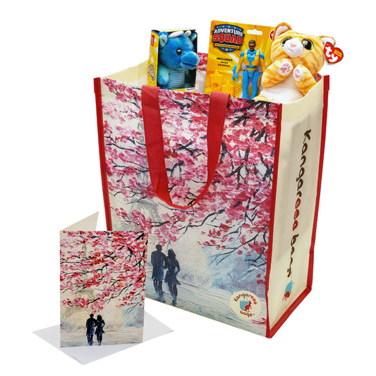 Floral Frolic Medium 3-in-1 Kangarooo Bag™: Tote Bag, Gift Mailer & Greeting Card
