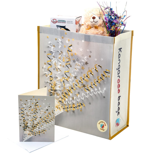 Streamer Sack Large 3-in-1 Kangarooo Bag™: Tote Bag, Gift Mailer & Greeting Card
