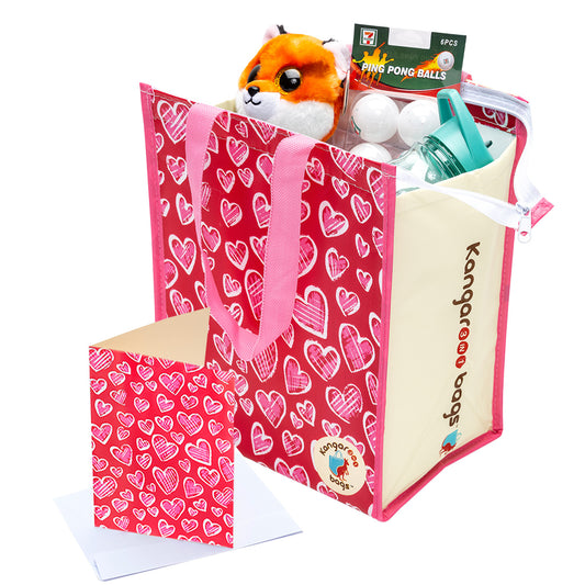 Love Bites 3-in-1 Insulated Kangarooo Bag™: Lunch Bag, Gift Mailer & Greeting Card