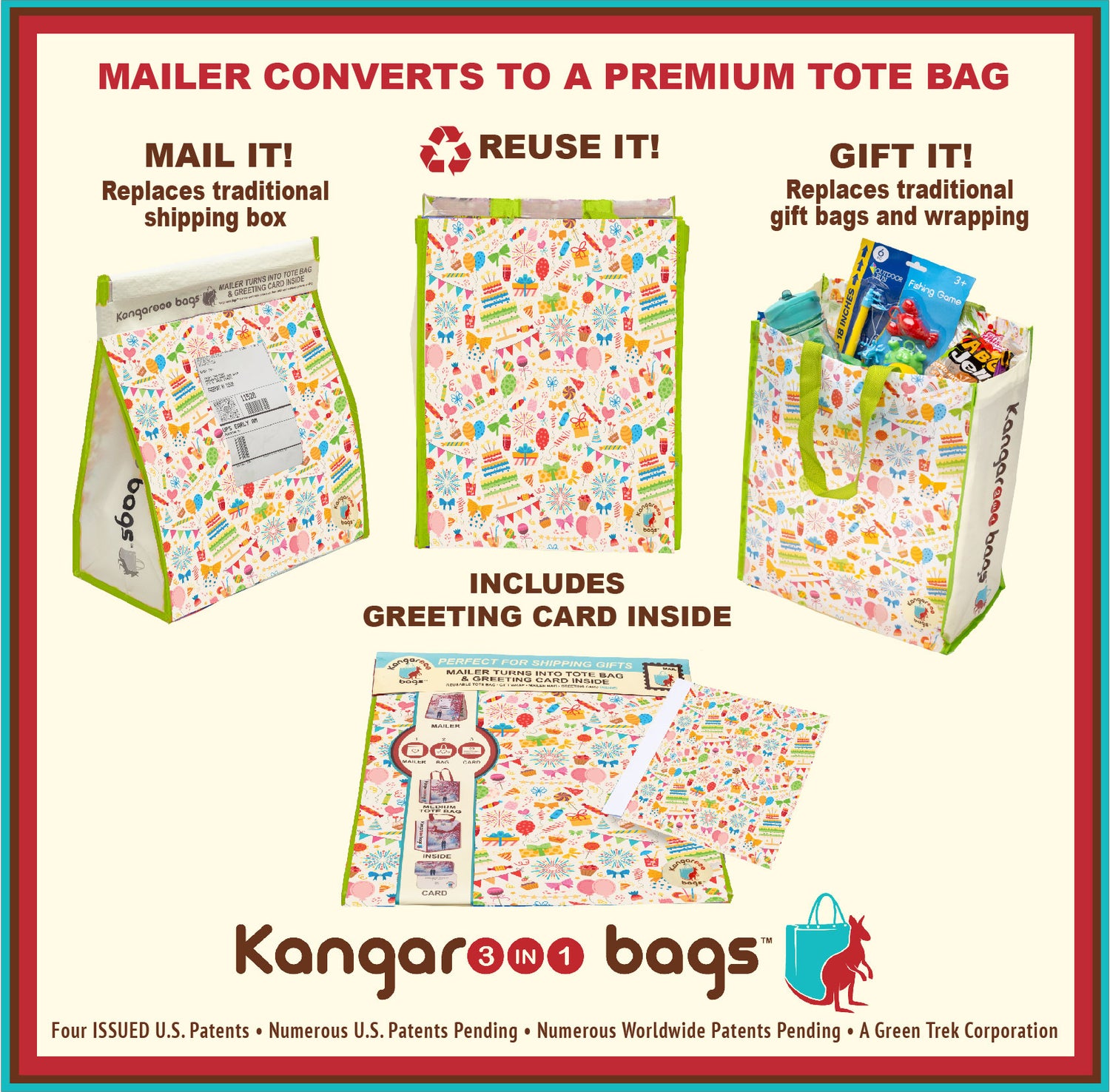 Reusable Mailer Gift Bag & Tote Bag