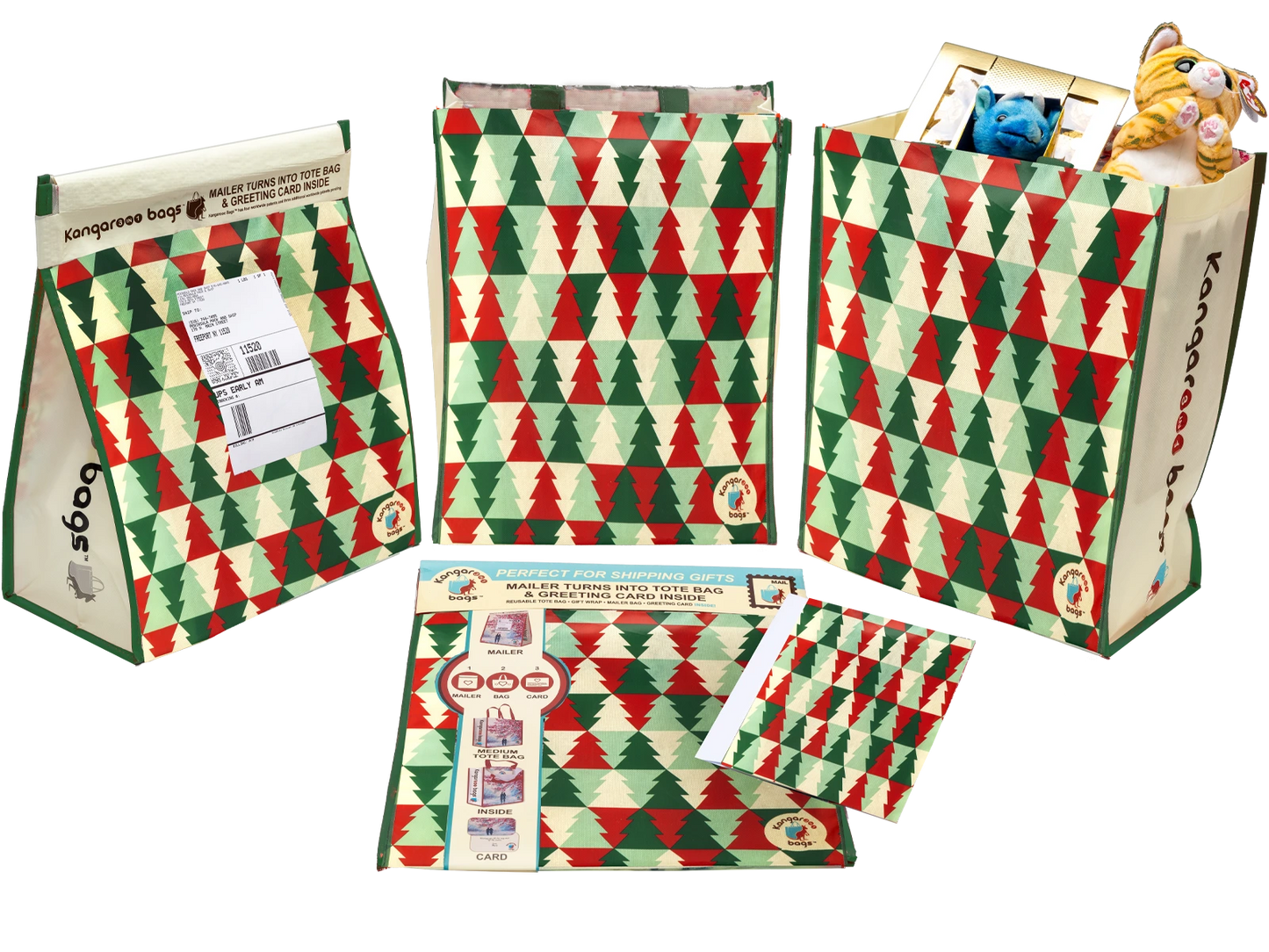 tote bag mailer large houndstooth